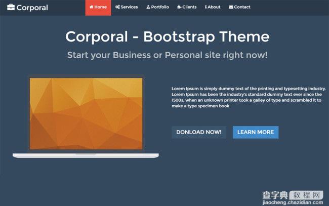 分享29个基于Bootstrap的HTML5响应式网页设计模板7