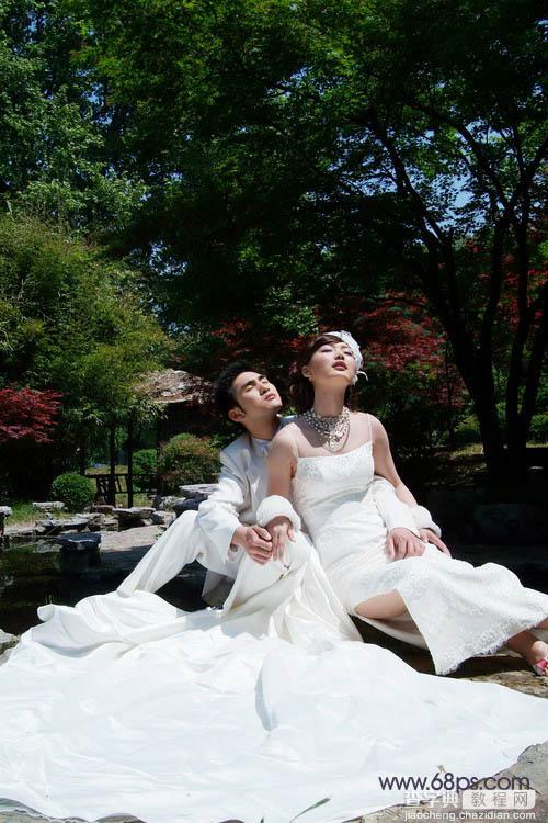 Photoshop婚纱调色教程:梦幻蓝色1