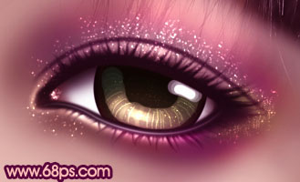 Photoshop将普通眼睛打造出极具魅力的紫色水晶彩妆效果32