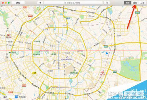 Mac新系统地图中公交功能怎么使用？1