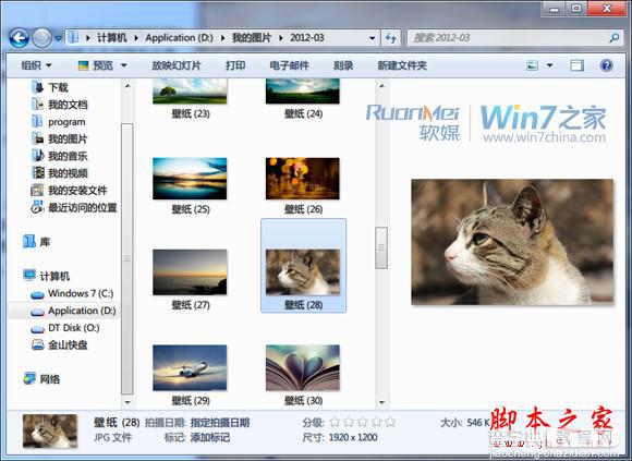使用Windows 7资源管理器的预览窗格的方法6