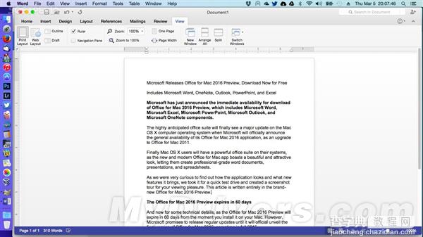 Office 2016 for Mac预览版已经放出 可免费体验 附下载地址2