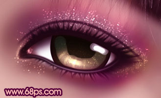 Photoshop将普通眼睛打造出极具魅力的紫色水晶彩妆效果31