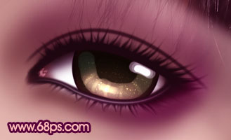 Photoshop将普通眼睛打造出极具魅力的紫色水晶彩妆效果26