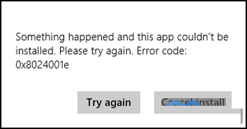 win8应用商店安装应用报Error code:0x8024001e错的解决方法1