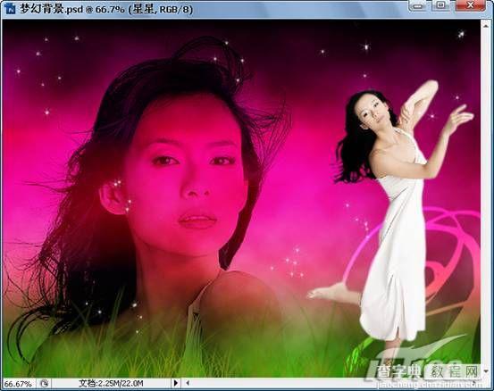 Photoshop CS3制作巨星章子怡曼妙的舞姿13