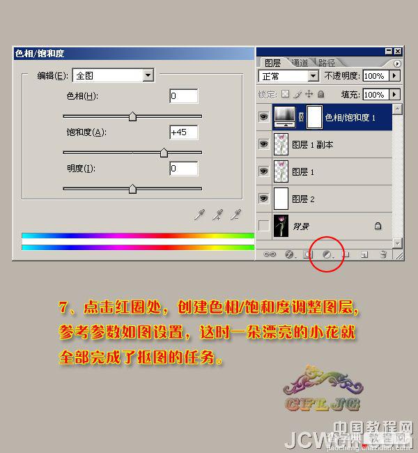 photoshop 利用背景橡皮擦工具快速抠出背景单一的花朵9