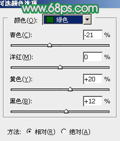 Photoshop将外景人物图片调成柔美的绿紫色5