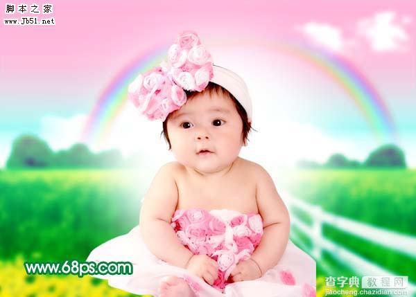 Photoshop 宝宝照片加上梦幻装饰效果25