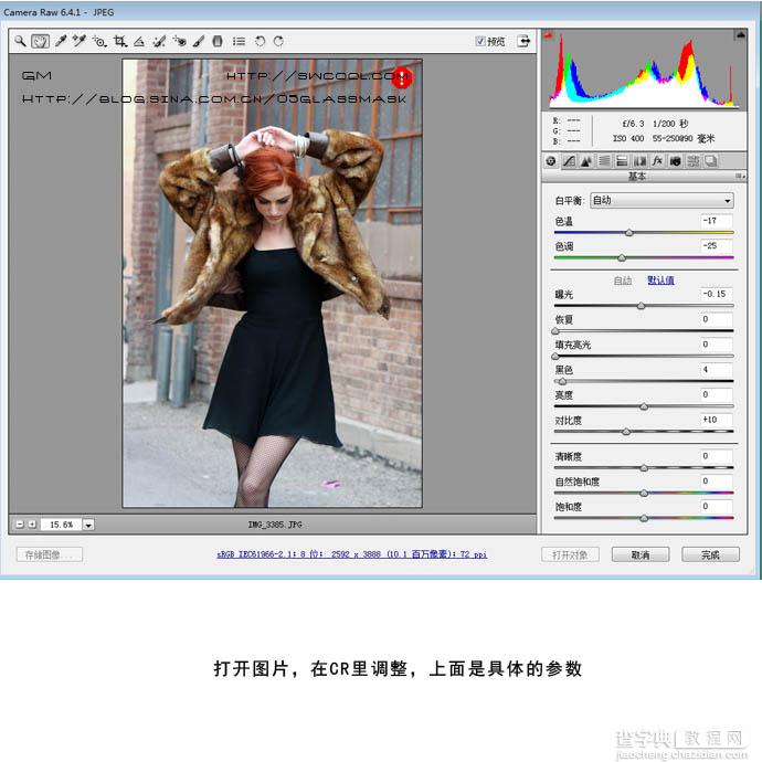 Photoshop将模特图片调制出流行的欧美红褐色3