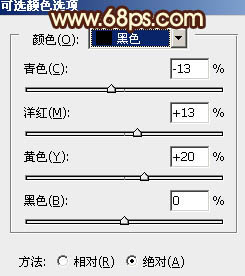 Photoshop将草地人物图片调制出柔美的黄褐色效果5