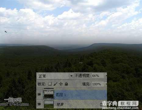 Photoshop制作漂亮的森林日出效果3