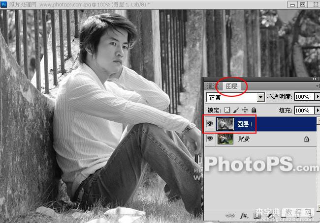 photoshop Lab模式下保细节修复偏暗外景人物照片10