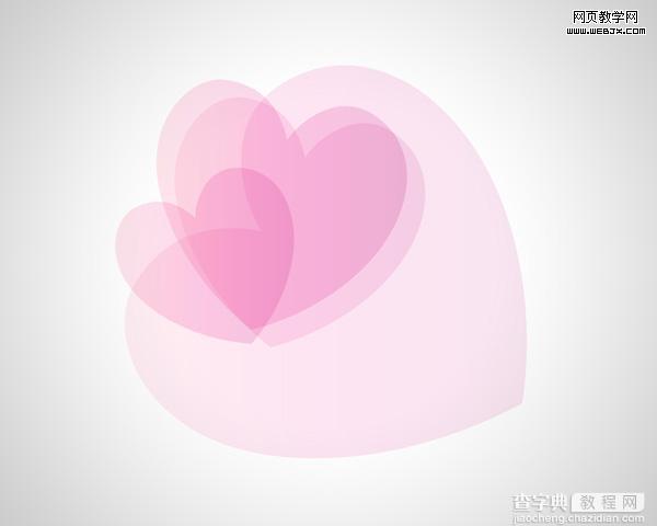 Photoshop将用心形工具绘制出粉红色的心形图案效果12