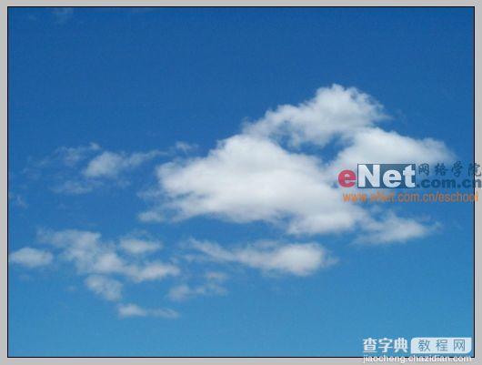Photoshop调色教程:蓝天白云树林10