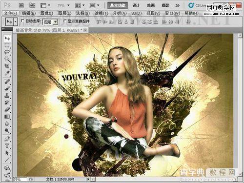 photoshop利用通道混合器命令调整偏色图片图文教程33