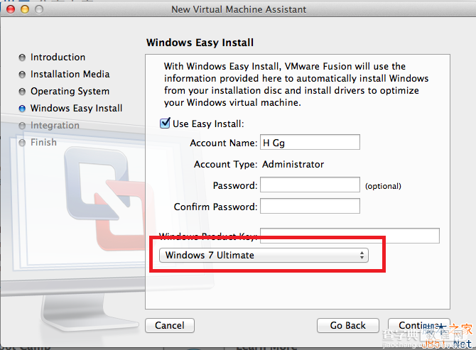 Vmware Fusion 5 安装图文步骤详细介绍(mac 虚拟机装 win7)11