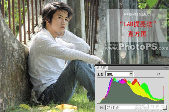 photoshop Lab模式下保细节修复偏暗外景人物照片16