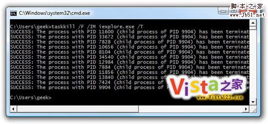 一次关闭Vista多个IE8进程技巧2