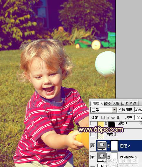Photoshop为儿童照片加上柔和阳光色26