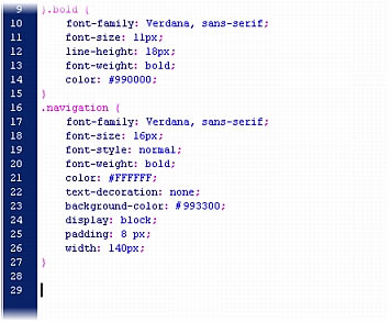 Dreamweaver使用CSS样式表设置网页文本格式25