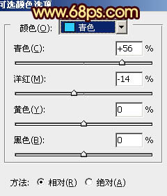 Photoshop将蓝色海景婚片调制成漂亮的晚霞阳光效果7