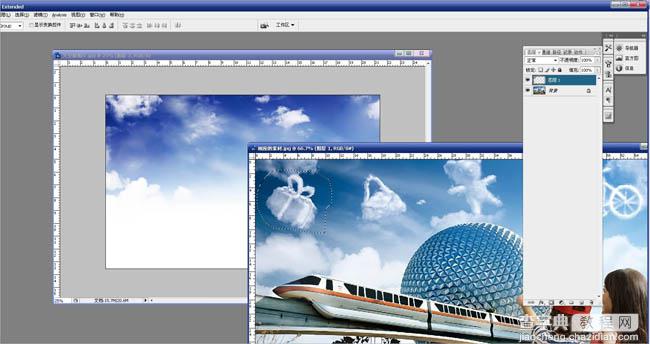 Photoshop将人物图片打造出创意的飘逸感觉的云彩背景效果7