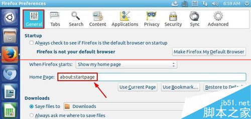Ubuntu系统下Firefox浏览器怎么修改主页？4