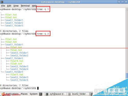 linux下怎么用tree命令以树形结构显示文件目录结构？4