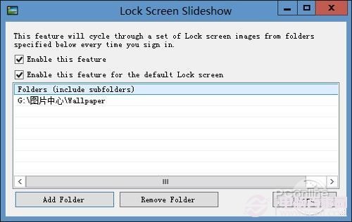 预先体验Windows 8.1 锁屏幻灯片让锁屏画面自动更换5