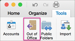 Outlook 2016 for Mac 设置自动回复外出邮件的方法2