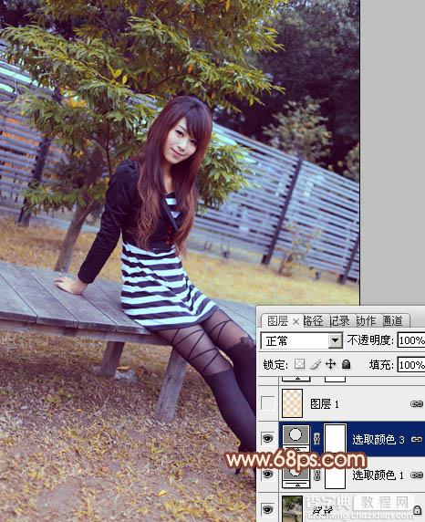 Photoshop为外景美女图片打造出朦胧的韩系暖调效果12