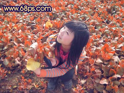 Photoshop 人物照片偏红暖色调9