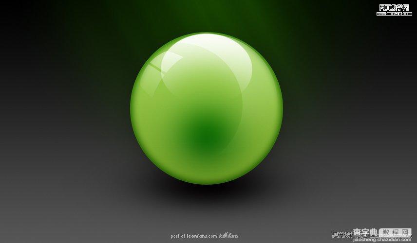 Photoshop将设计出非常抢眼的绿色水晶球效果教程34