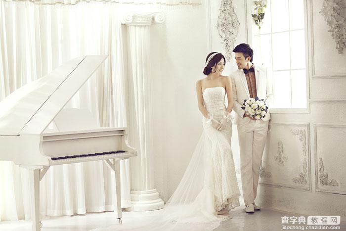 Photoshop将室内婚片调制出柔和的韩系淡暖色效果2