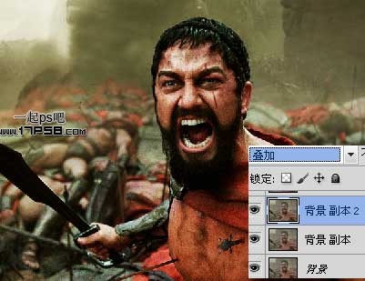 photoshop将斯巴达300勇士图片制作出电影效果3