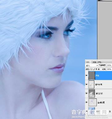 Photoshop打造超经典的粉蓝色水晶人像效果24
