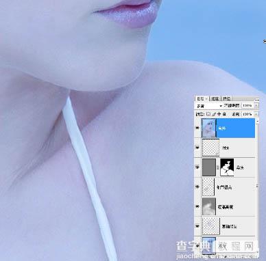 Photoshop打造超经典的粉蓝色水晶人像效果31