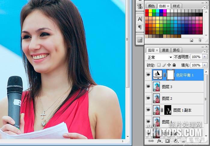 photoshop快速为偏灰的外景人物图片美白并增加甜美色11