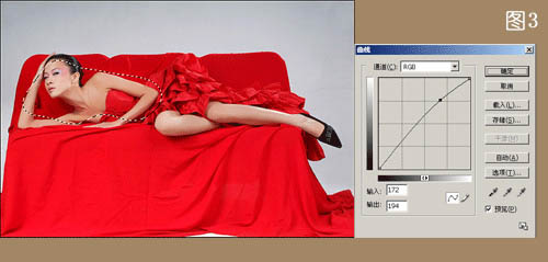 Photoshop将漂亮的红色人像打造出古典效果4