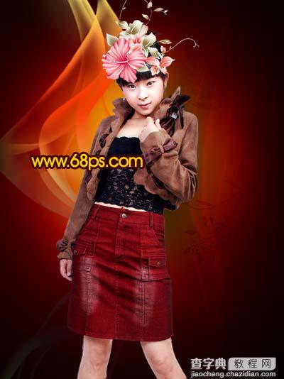 Photoshop 漂亮的古典花饰美女23