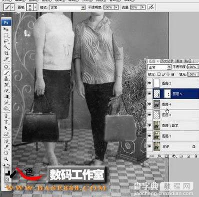 Photoshop 修复局部掉色的老照片15