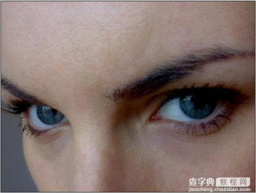 Photoshop 漂亮MM打造一双完美的眼睛1