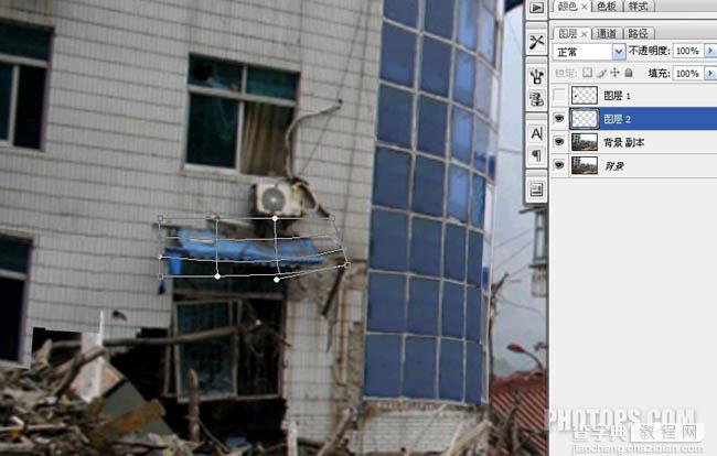 Photoshop 让地震后的废墟再现辉煌的处理5