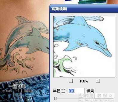 photoshop制作出漂亮的海豚立体纹身效果5
