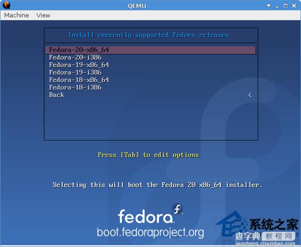 Linux通过BFO简单安装Fedora的步骤3