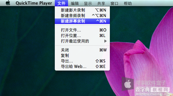 Mac系统中使用QuickTime Player实现屏幕录像图文教程1