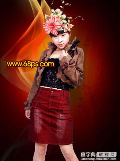 Photoshop 漂亮的古典花饰美女24