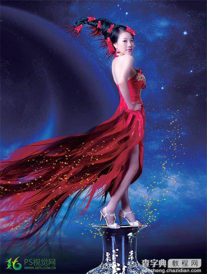 photoshop合成制作出唯美的中国风飘逸的美女图片1