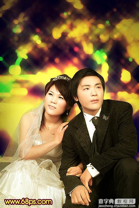 Photoshop 打造华丽的金色婚片2